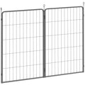 2 Piece Expansion Pack for 100cm High Dog Pen with 3 Ground Stakes - Black
