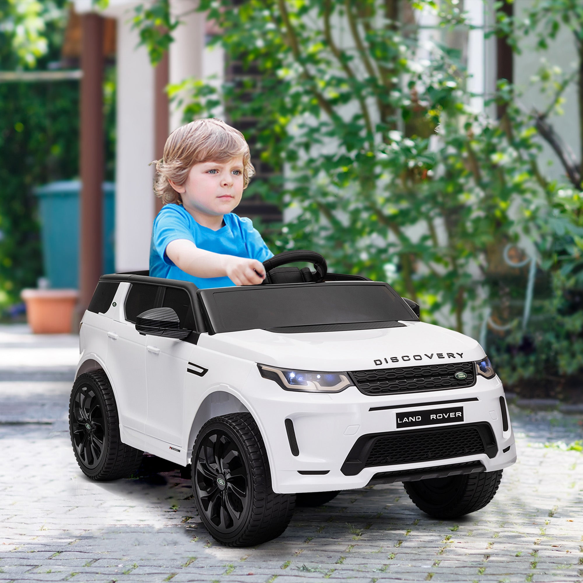 Land Rover Discovery Sport Licensed 12V Kids Ride on Car w/ Remote Control, Lights Music Horn, for 3-6 Years White