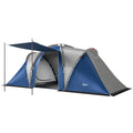 Family Camping Tent 3000mm Waterproof Windproof Tunnel Tent 8-12 Person, Navy Blue & Light Grey