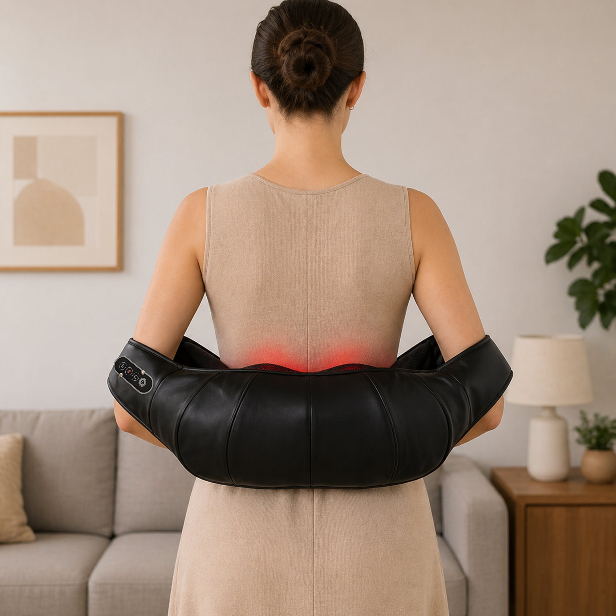 Neck and Shoulder Massager with Heat, Deep Tissue Shiatsu 3D Kneading Massager for Neck, Back, Waist, Foot and Leg