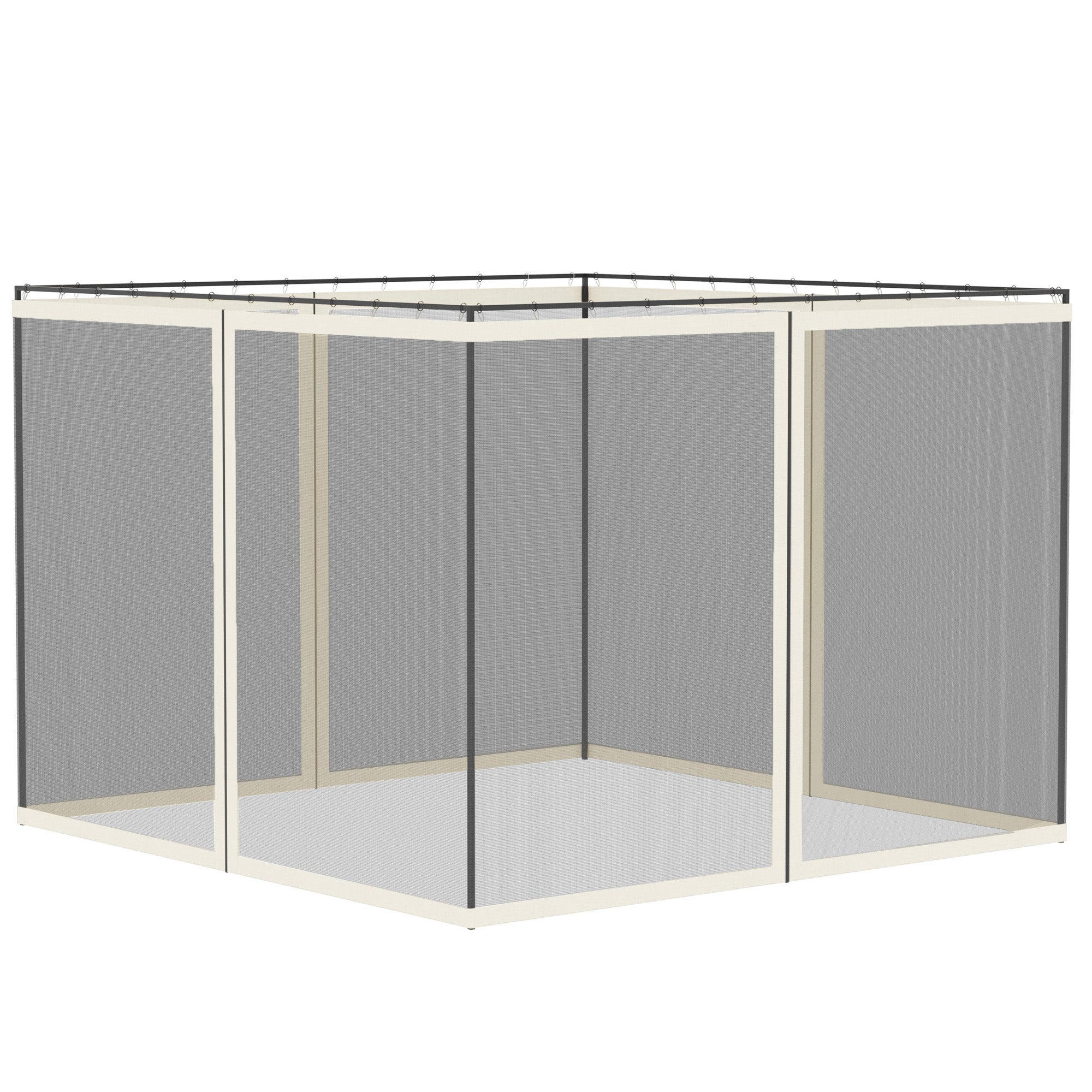 Universal Replacement Mesh Sidewall for 10x10 Gazebo Canopy - White
