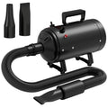 2200W Dog Hair Dryer with Adjustable Temperature, Velocity & 3 Nozzles - Black