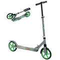 Foldable Kids Scooter with Adjustable Handlebar, 200mm Big Wheel, Rear Fender Brake, for Ages 6-12 Years, Green
