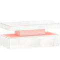 LED Coffee Table with Storage - High Gloss White
