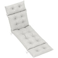 Set of 2 Sun Lounger Cushions with Thick 220gsm Fabric - Light Grey