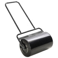 38L Fillable Steel Cylinder Lawn Roller with Handle - Black