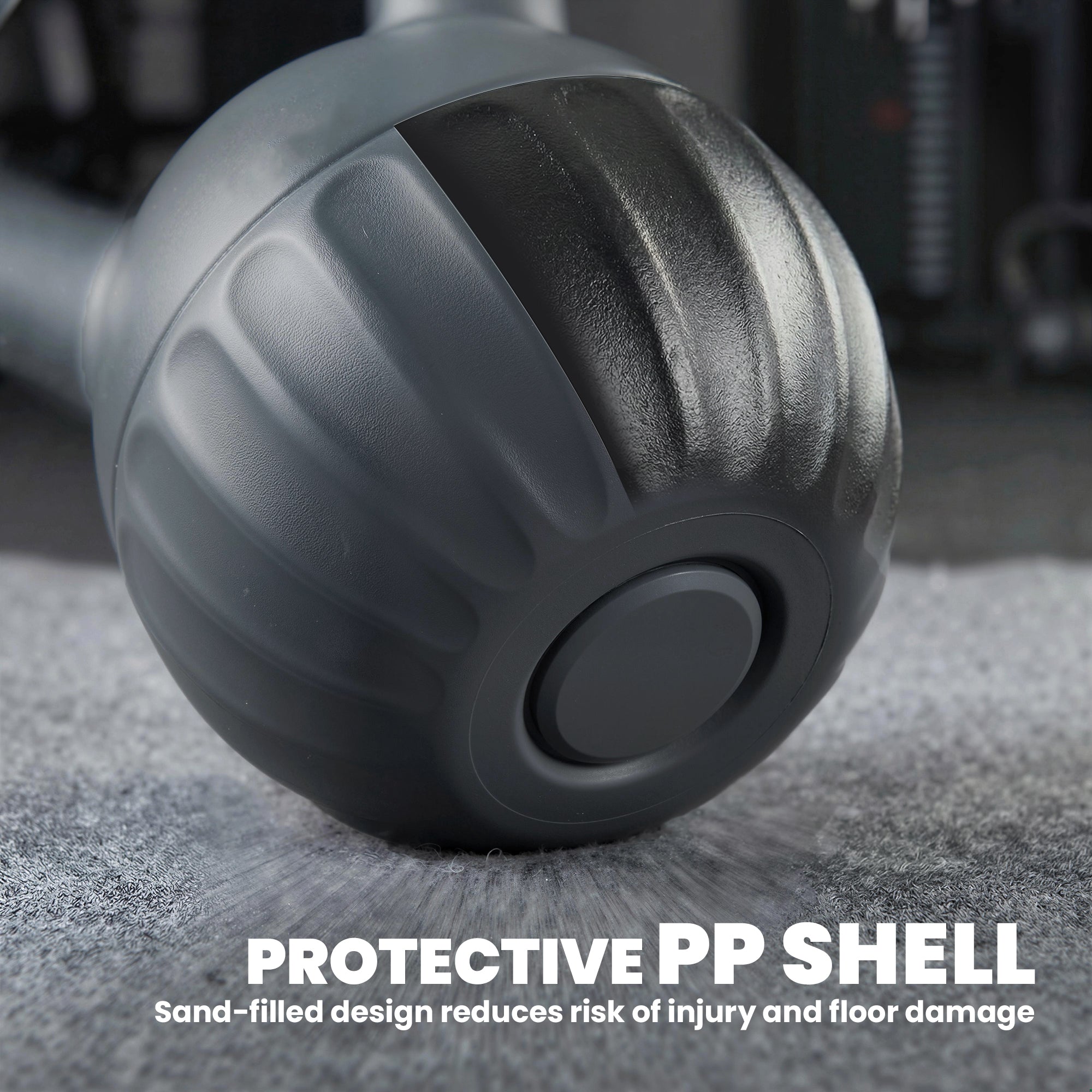 Kettlebell for Strength Training Kettle Bell with Non-Slip Handle 10 kg Grey