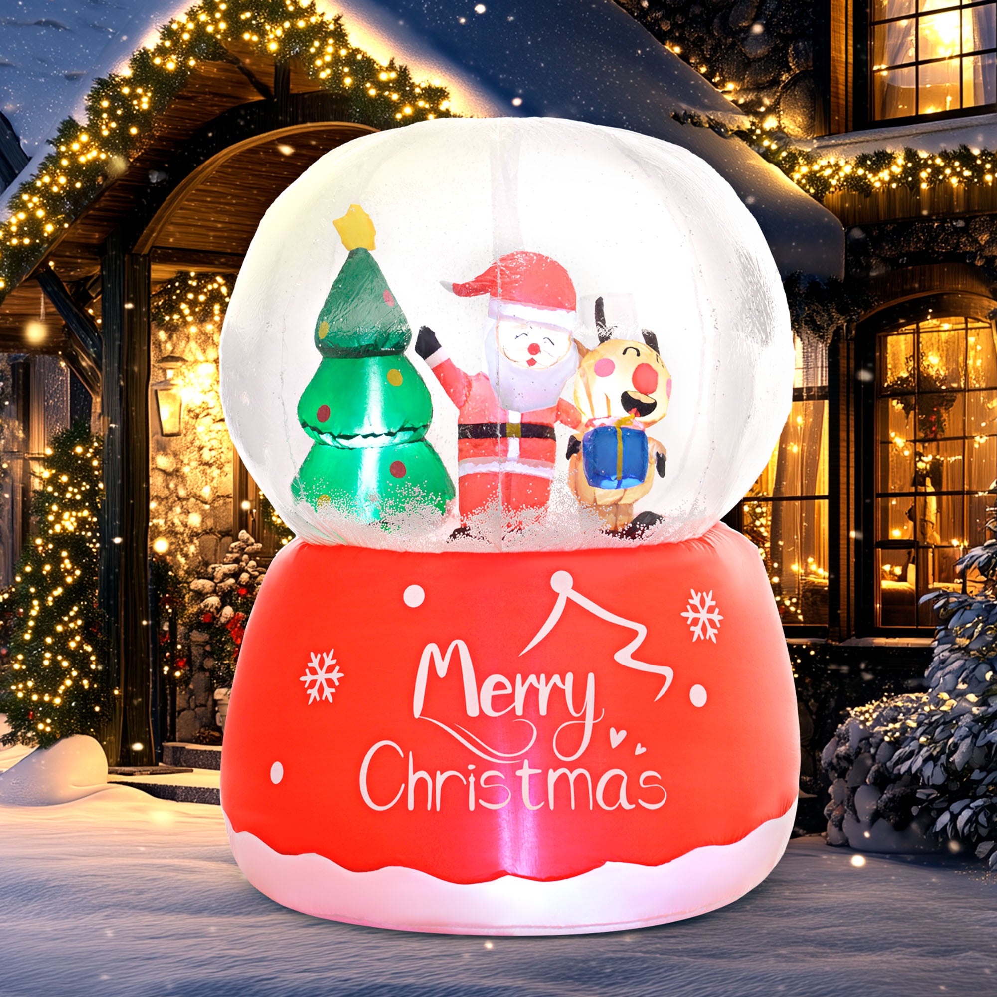 5.5ft Inflatable Snow Globe Christmas Decoration