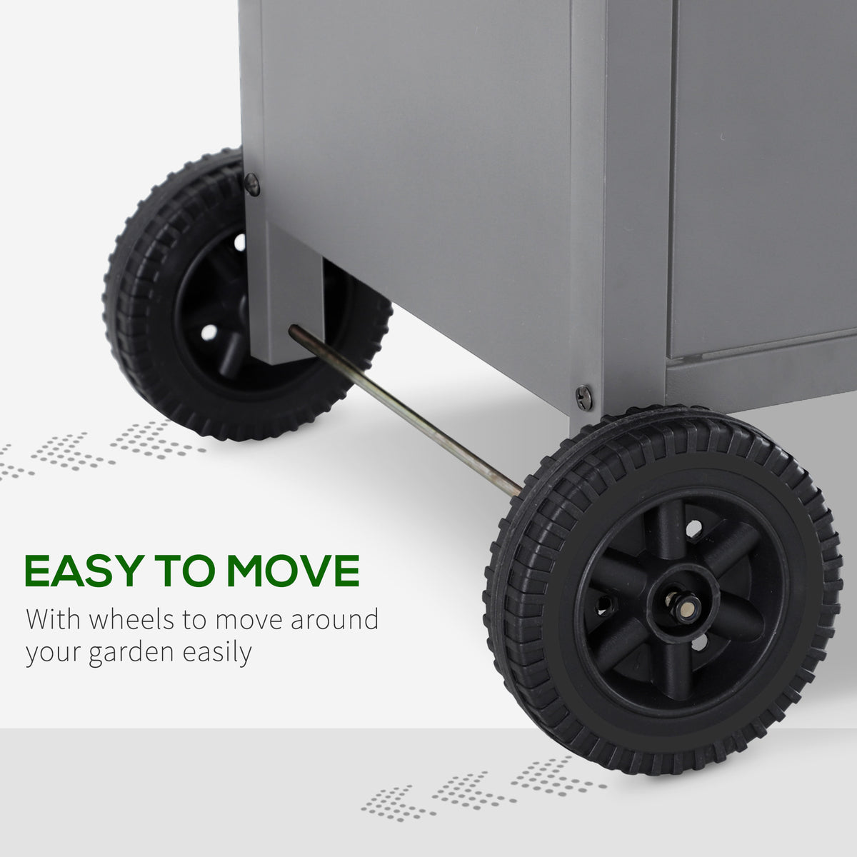4+1 Burner Gas BBQ Grill Trolley with Wheels, Warming Rack, Side Shelves, Cabinet & Thermometer - Grey