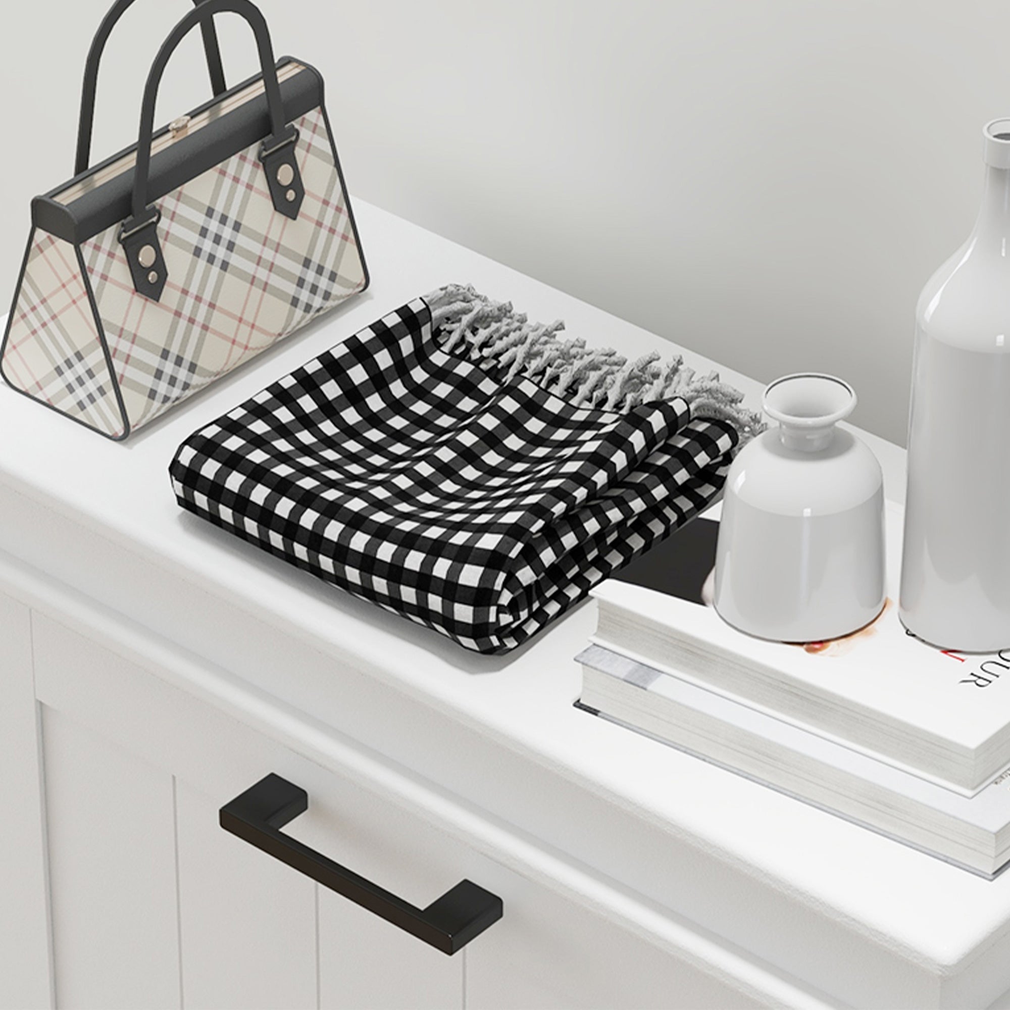 Three-Drawer Minimalistic Shoe Storage Cabinet, for 15 Shoes