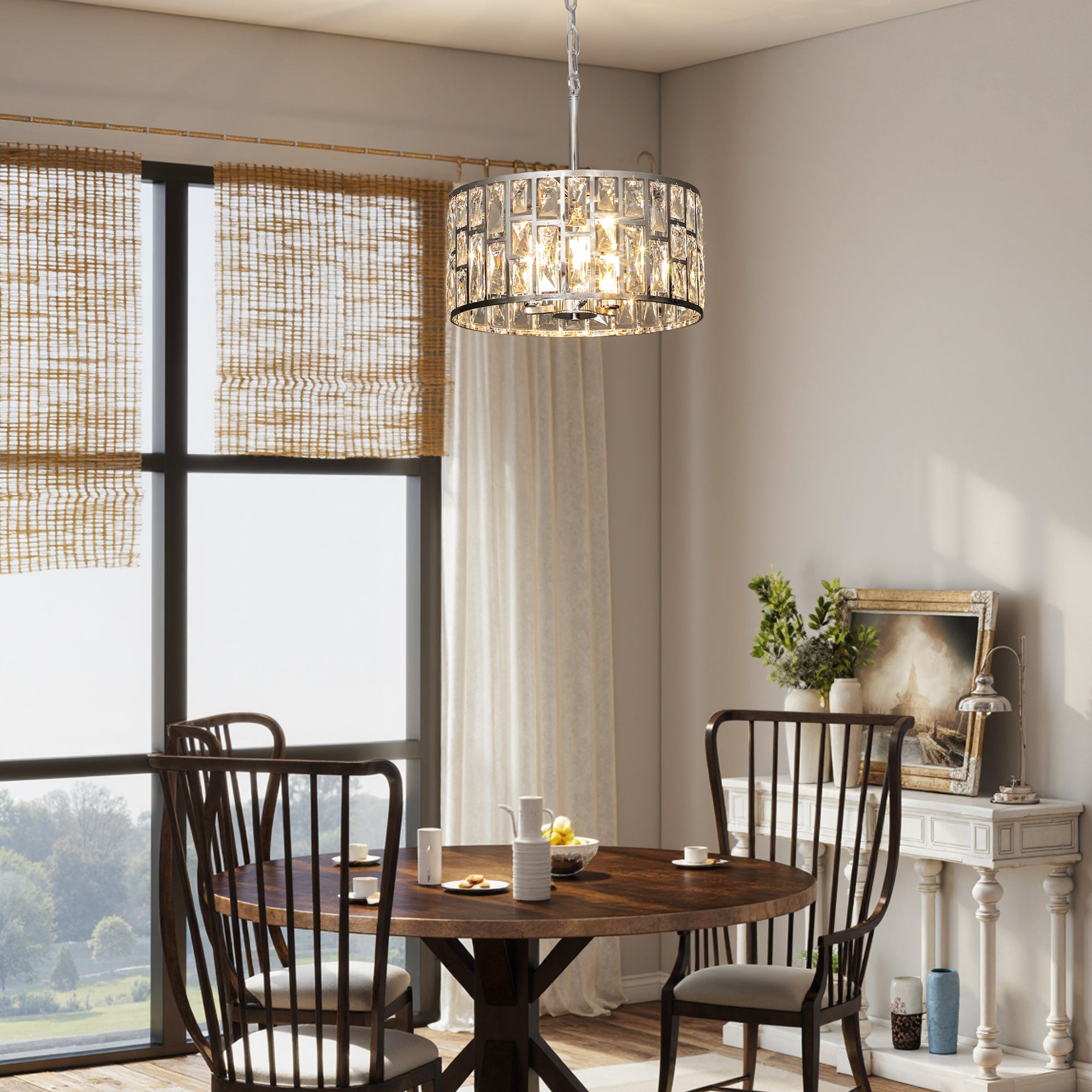 72 Glass Crystallite Chandelier - Silver-Tone