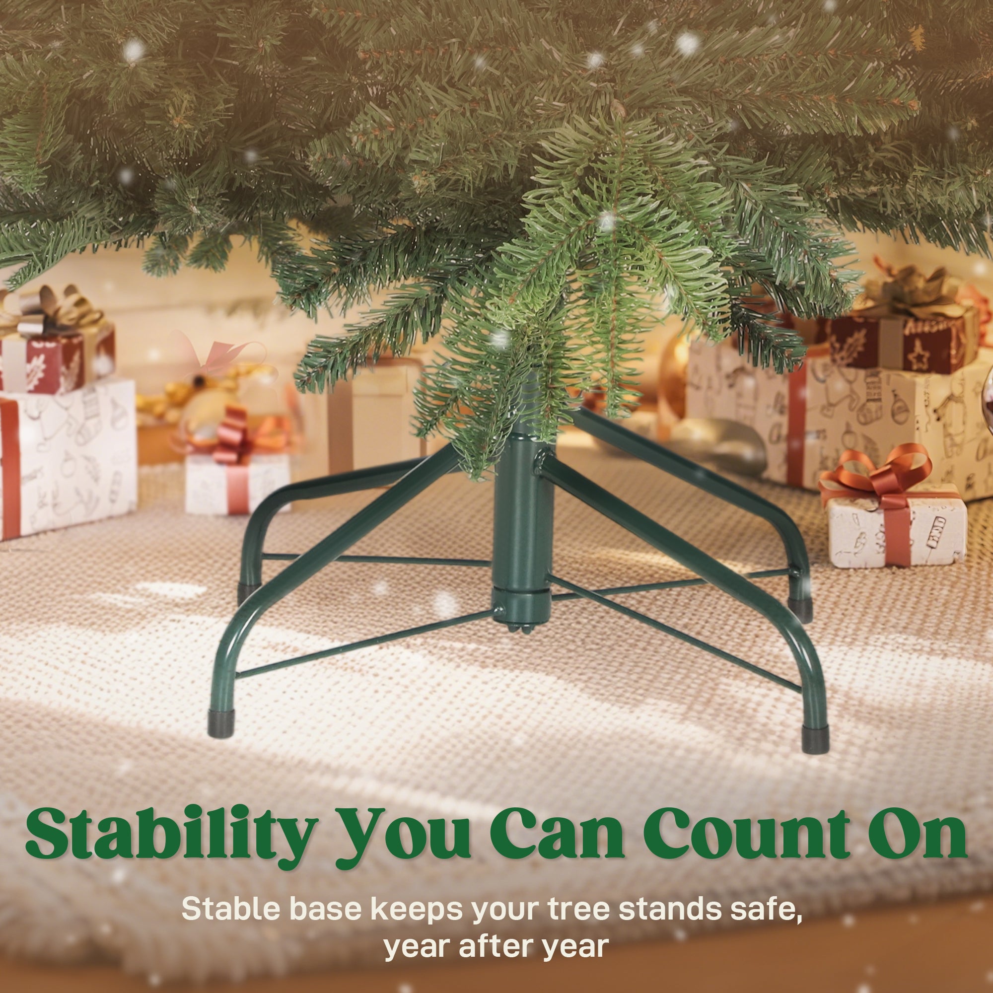 5ft Artificial Christmas Tree with Realistic Branches, Easy Assembly - Green