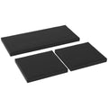 Outdoor Rattan Furniture Seat Cushion Set 3 Pieces - Black