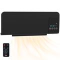 2kW Wall-Mounted Electric Heater with 18-45°C Adjustable Thermostat - Black