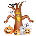 7.9ft Light-Up Halloween Inflatable Tree with LED Lights - Orange