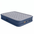 Inflatable Mattress, Double Air Bed with Built-in Electric Pump, 3 Mins Inflation, Flocked Surface, Grey