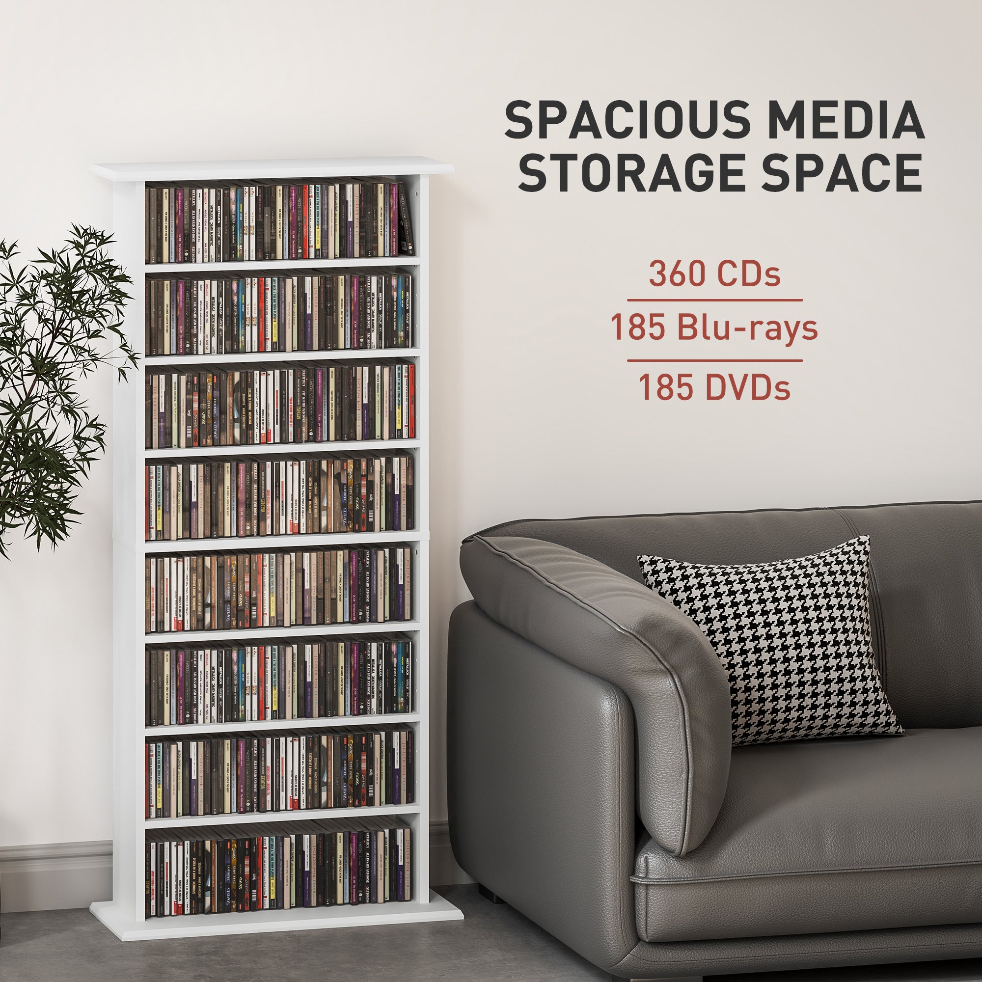 360 CD Storage Unit - White