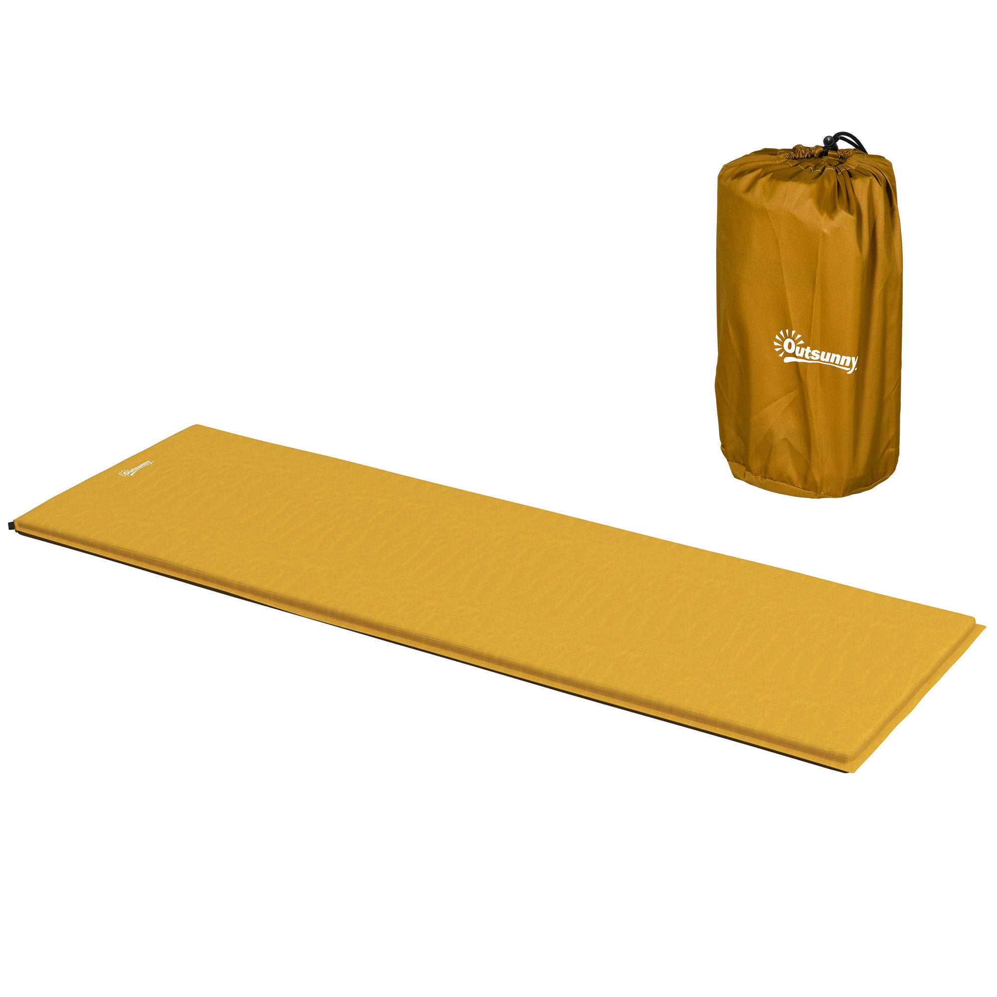 Single Inflatable Mattress Sleeping Pad, Self-Inflating, Khaki