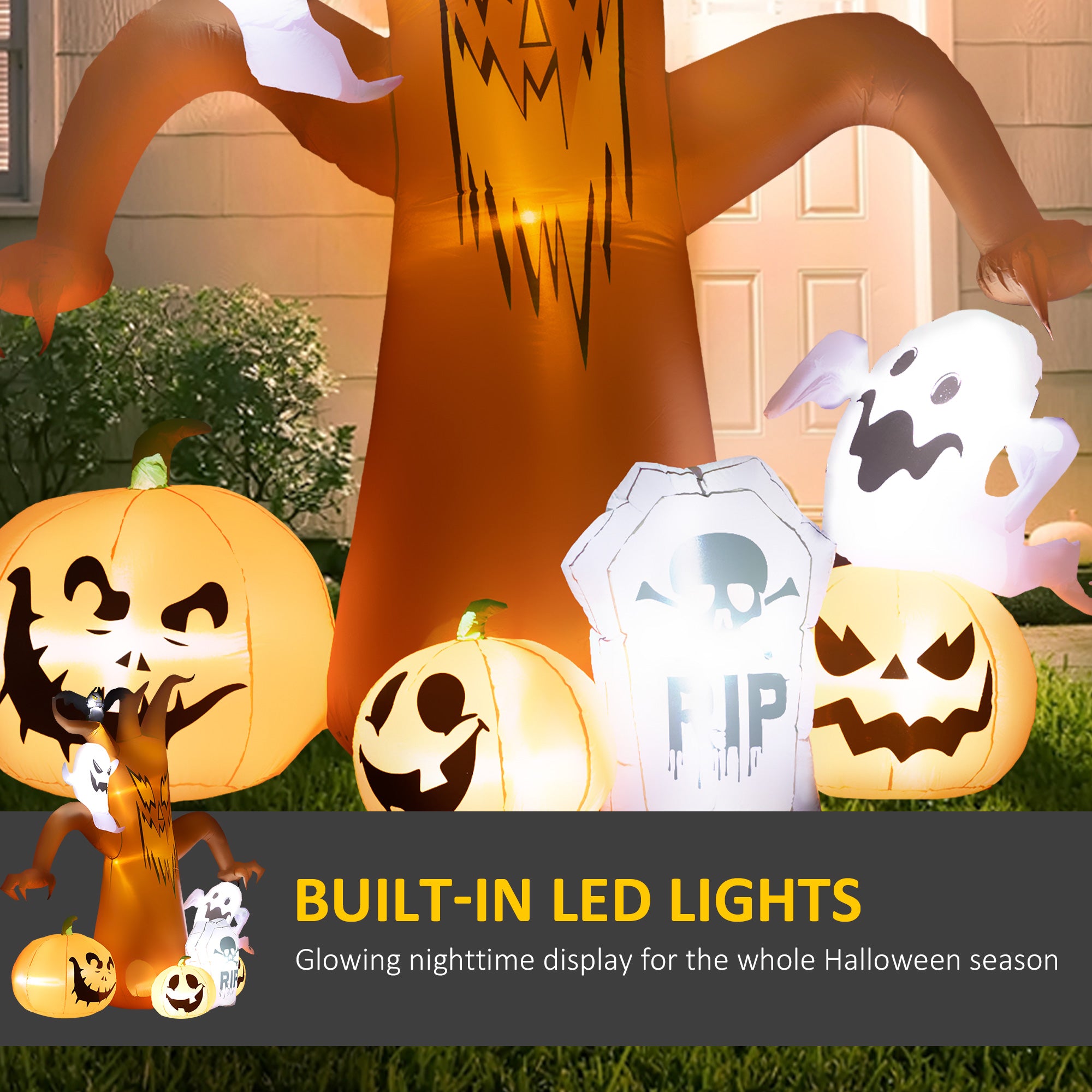 7.9ft Light-Up Halloween Tree Inflatable