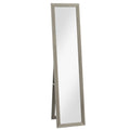 Full Length Mirror, 37 x 157 cm, Hanging or Freestanding, Rectangular Full Body Mirror for Living Room, Bedroom, Grey