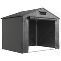 8 x 6 ft Outdoor Garden Storage Shed, Waterproof Bike Tent with Roll-Up Zipper Door
