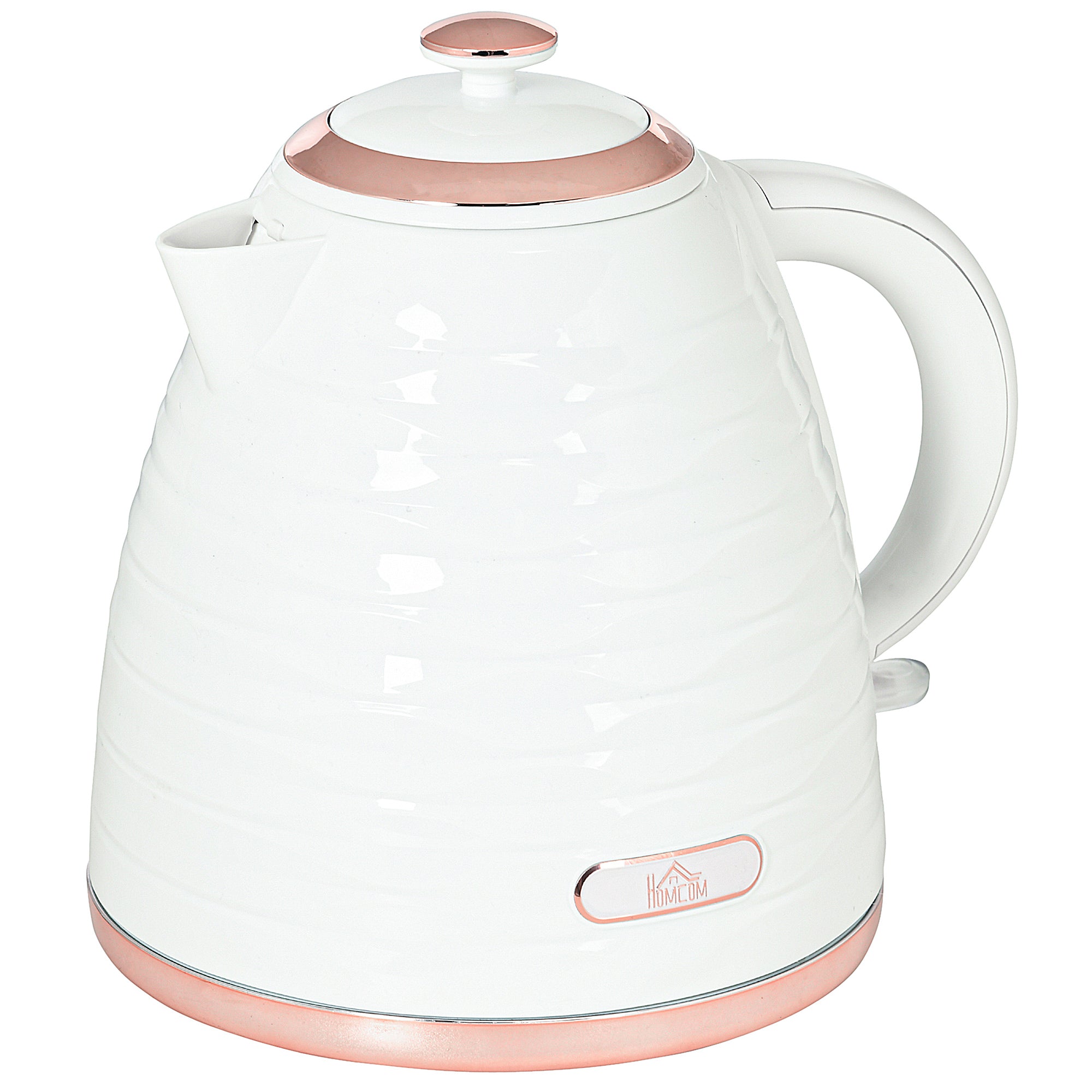 Electric Kettle, 1.7L, Fast Boil, 3kW Water Kettle with Removable Washable Anti-scale Filter, Auto Shut-off, 360° Swivel, BPA Free, Cream White Water Ripple Texture