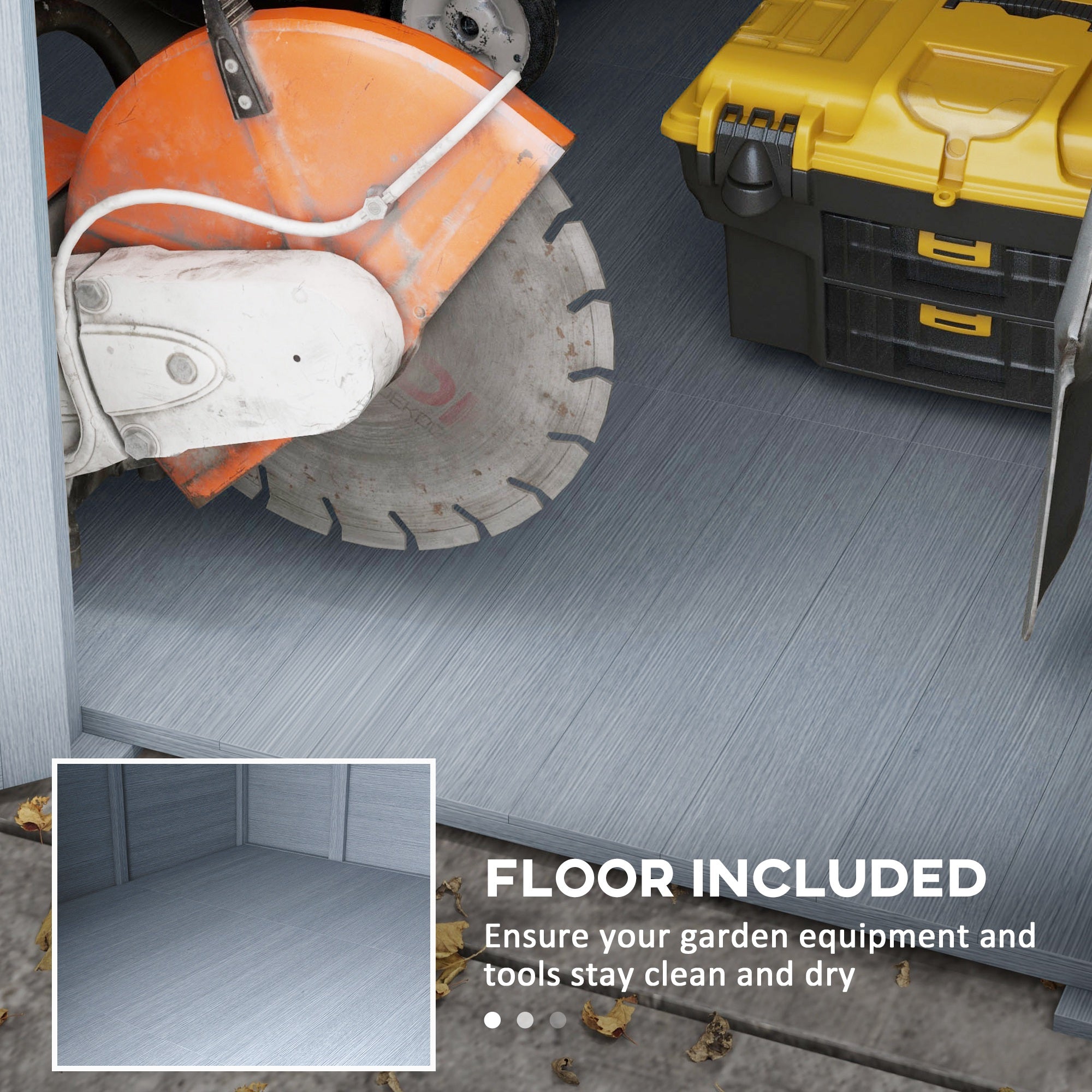 6 x 6.5ft Wooden Garden Shed, with Floor - Grey