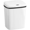 15L Sensor Bin, Automatic Touchless Kitchen Bin, Easy Clean, Battery Operated for Home Office, Bedroom, Bathroom, White