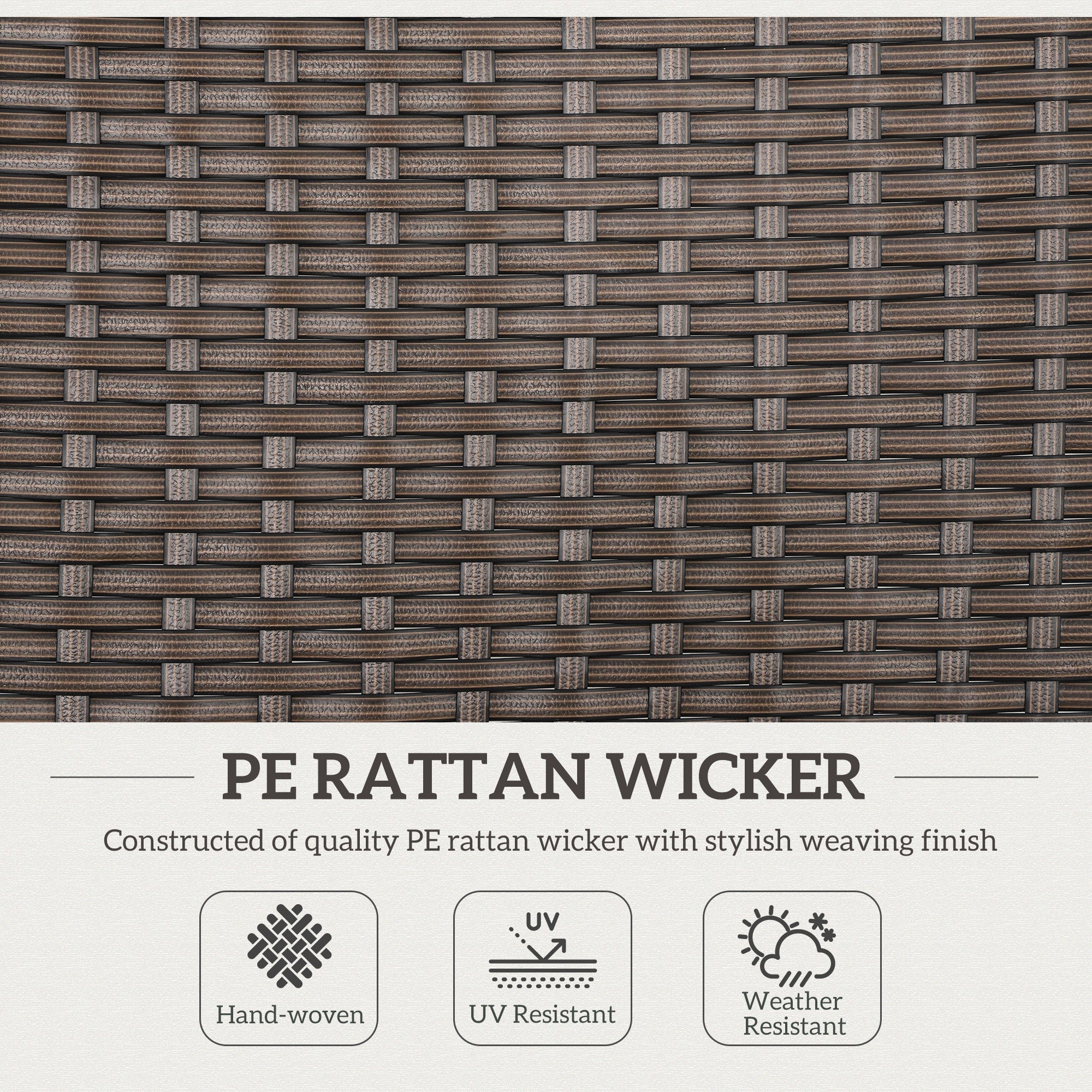 2 Pieces Outdoor Foldable Dining Chair with Armrests, High Backrest, for Garden, Camping, Balcony, Brown