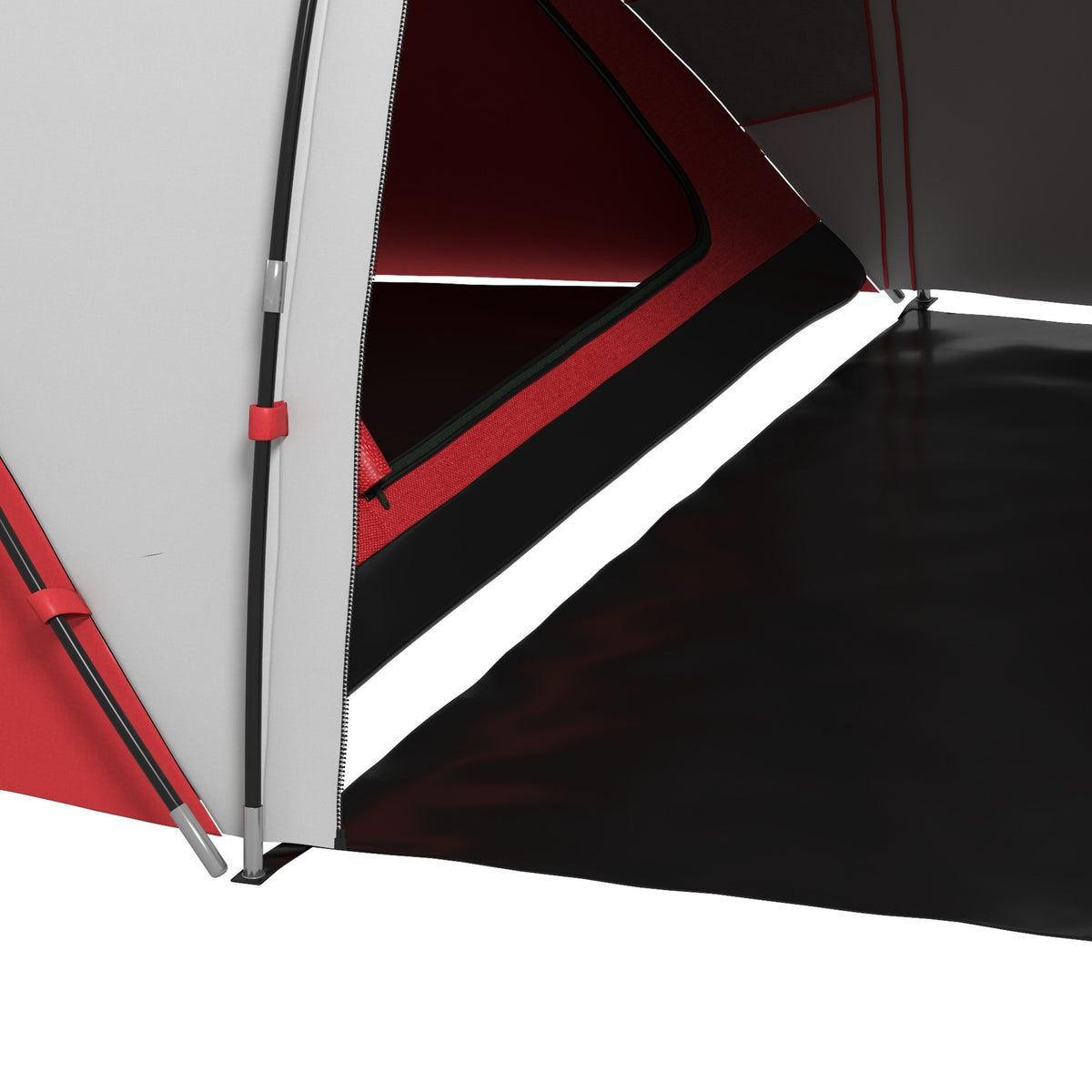 4-6 Man UV Protection Camping Tent - Grey and Red