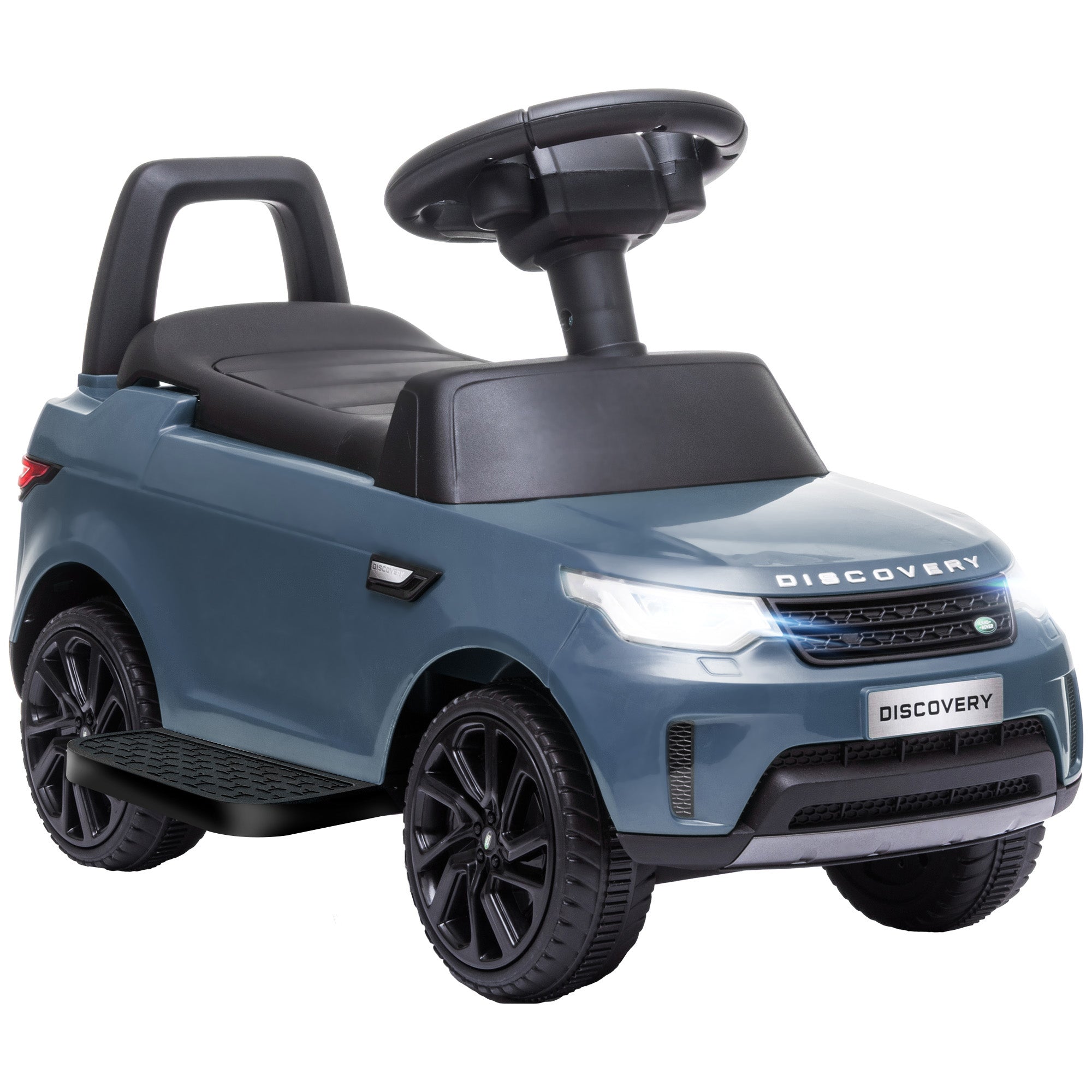 2 in 1 Land Rover Licensed 6V Kids Electric Ride On Car Sliding Car w/ Headlights Music, for 18-60 Months Light Blue