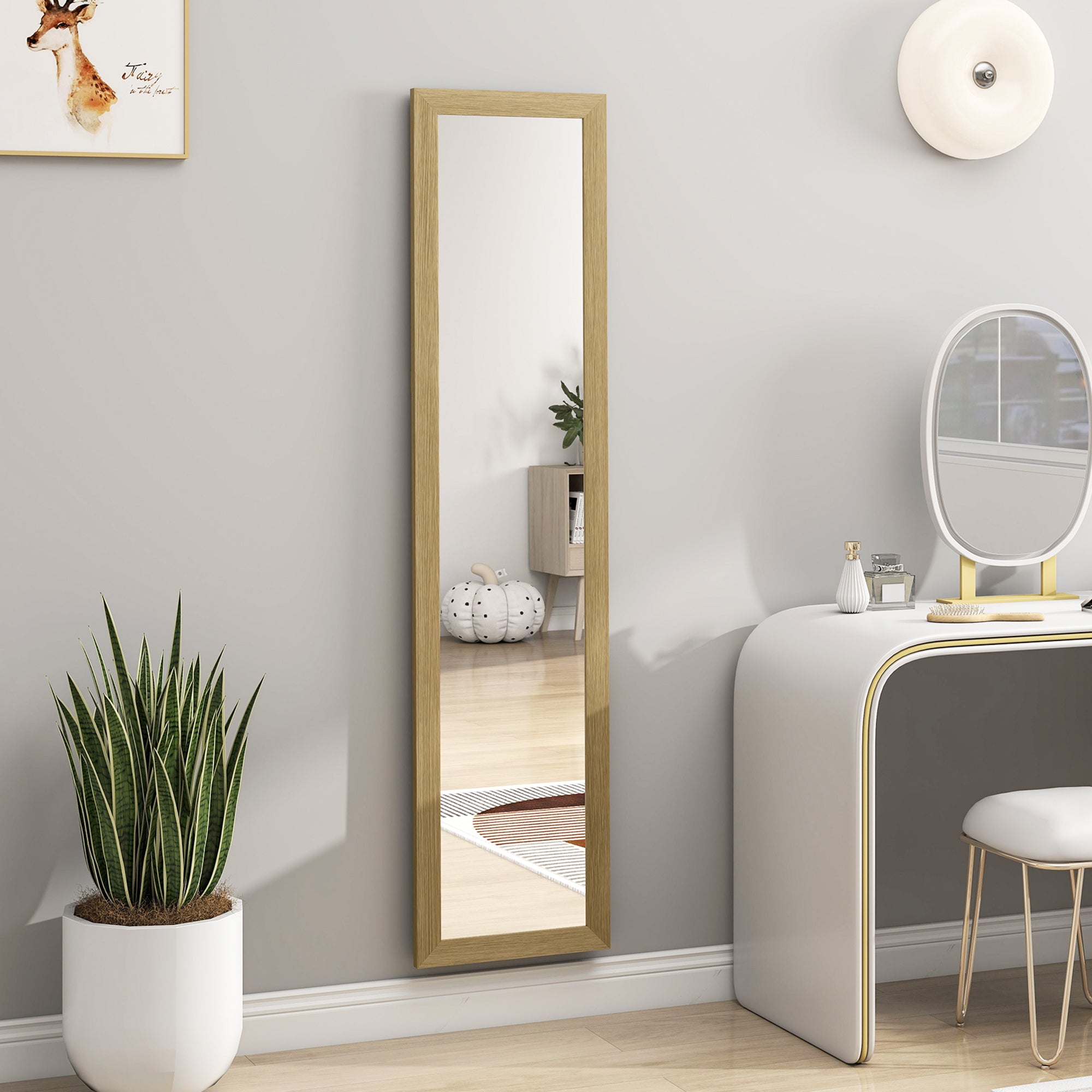 37 x 157 cm Full Length Mirror - Natural