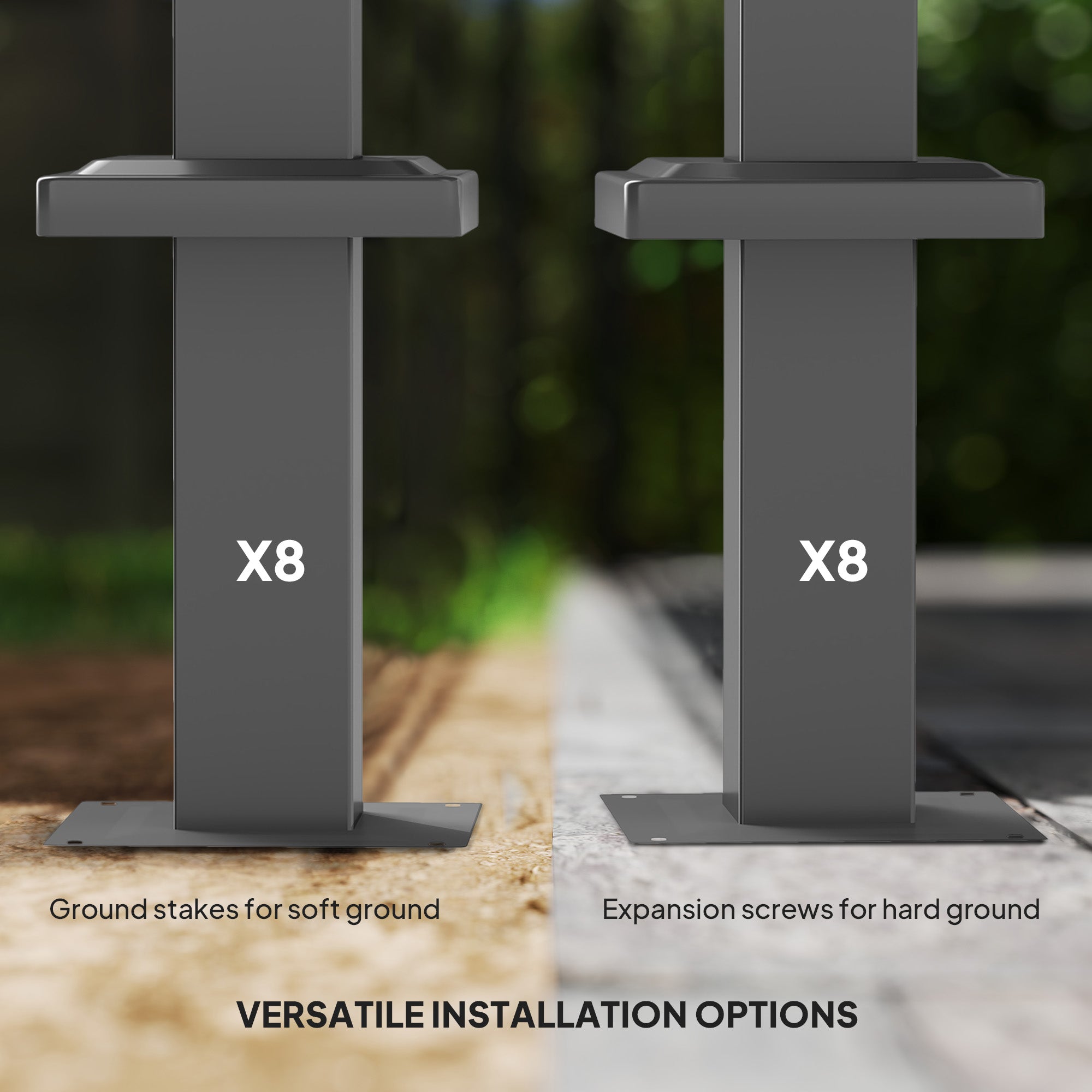 3 x 3 Metre Garden Pergola Kit with Retractable UPF30 Canopy - Grey