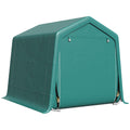 8 x 6.5 ft Outdoor Garden Storage Shed, Waterproof Bike Tent with Double Roll-up Zipper Door for Garden Tools, Green