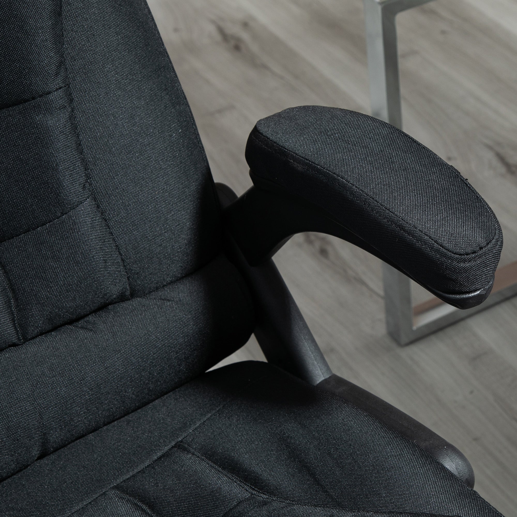 Ergonomic Office Chair Comfortable Desk Chair with Armrests Adjustable Height Reclining and Tilt Function Black