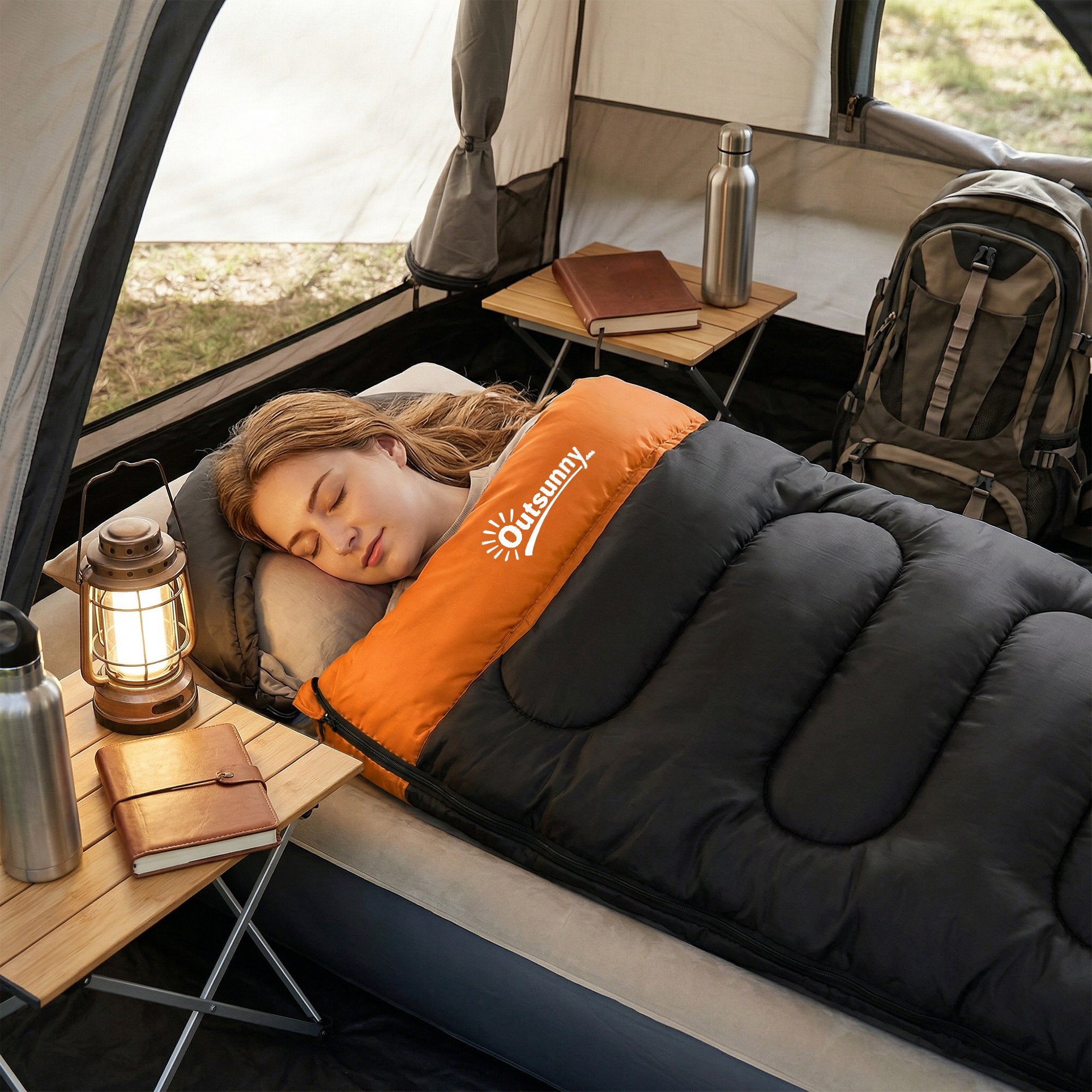 Sleeping Bag for Adults, Lightweight & Compact Sleeping Bag, 3 Seasons, Grey