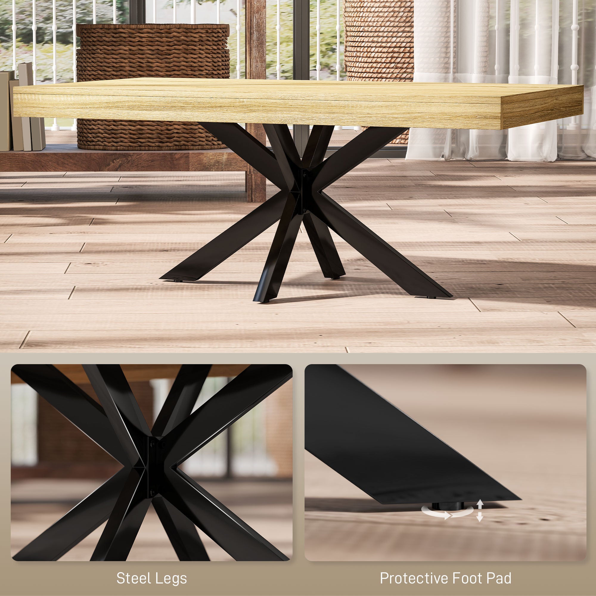 Bold Rustic Block Coffee Table - Wood-Effect