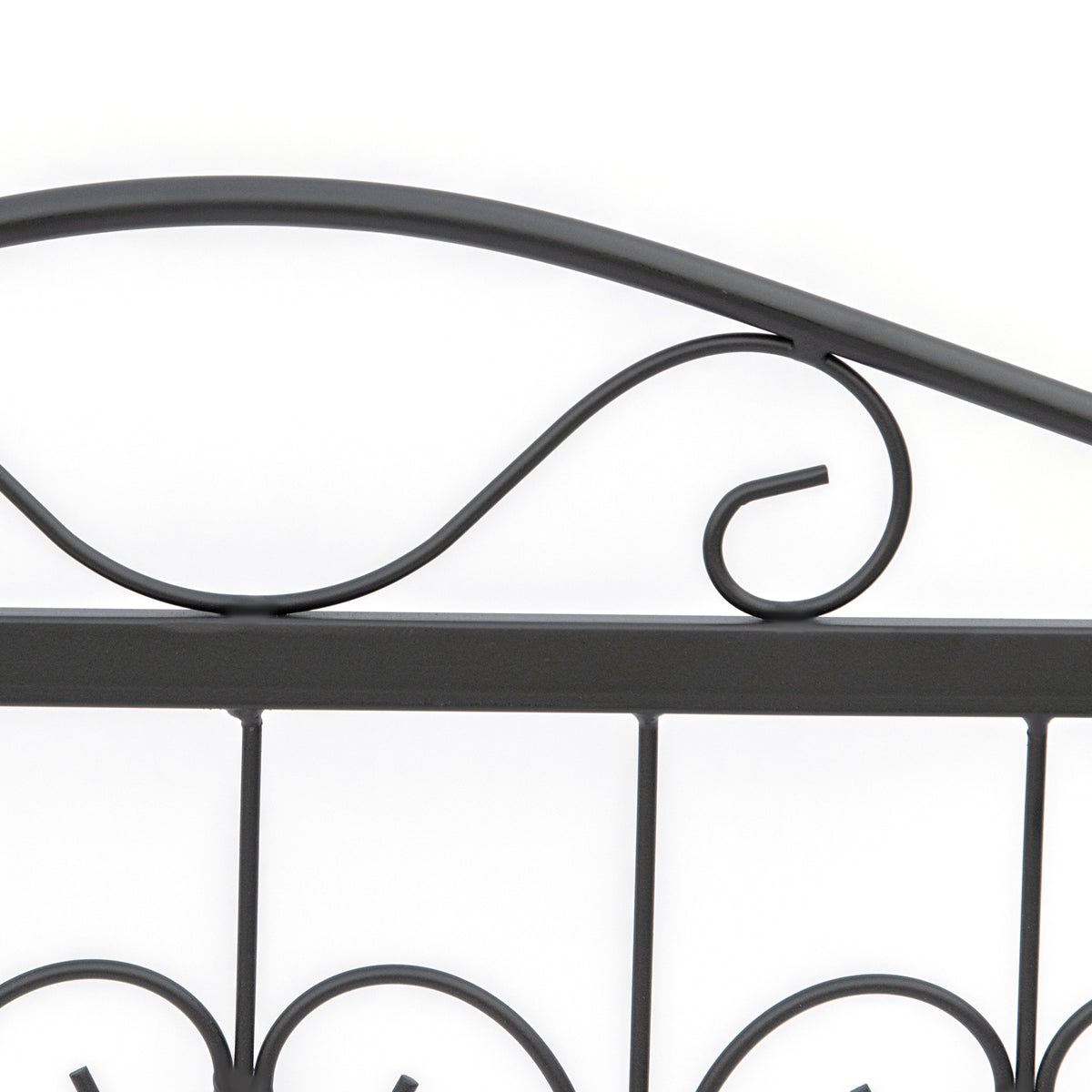 Decorative Garden Fencing, 8PCs Outdoor Picket Fence Panels, Rustproof Metal Wire Landscape Flower Bed Border Edging Animal Barrier, Black