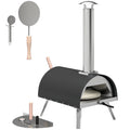Outdoor Pizza Oven Foldable Legs Pellet Wood Fired Pizza Maker w/ 12