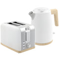 1.7L 3000W Fast Boil Kettle & 2-Slice Toaster Set with 7 Browning Levels, Defrost & Auto Off - White