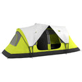 Spacious 2 Bedroom Camping Tent for 6-8 People with Removable Divider - Yellow