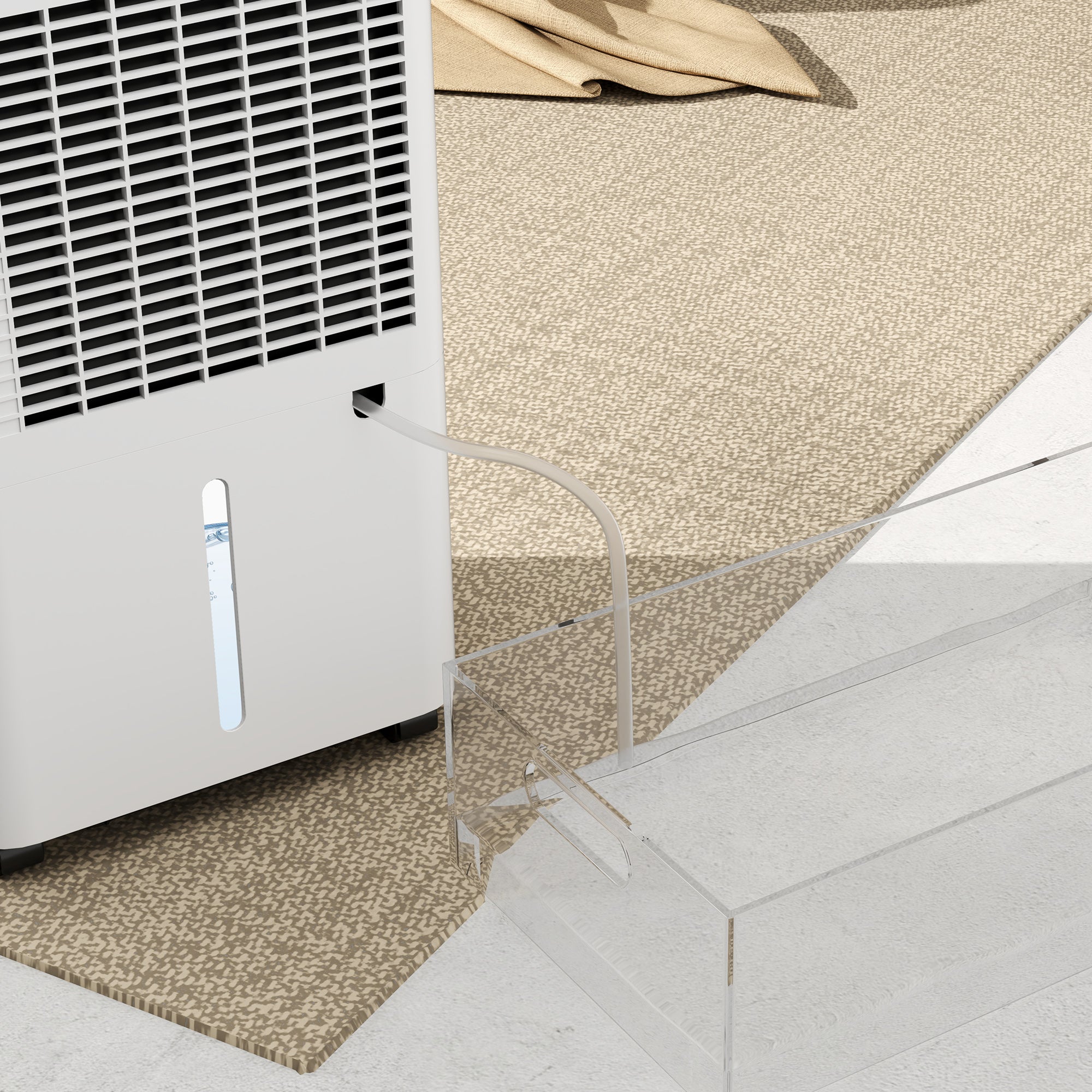 12L/Day Dehumidifier with 2L Tank, Continuous Drainage, Digital Display, Timer & Child Lock for Bedroom - White