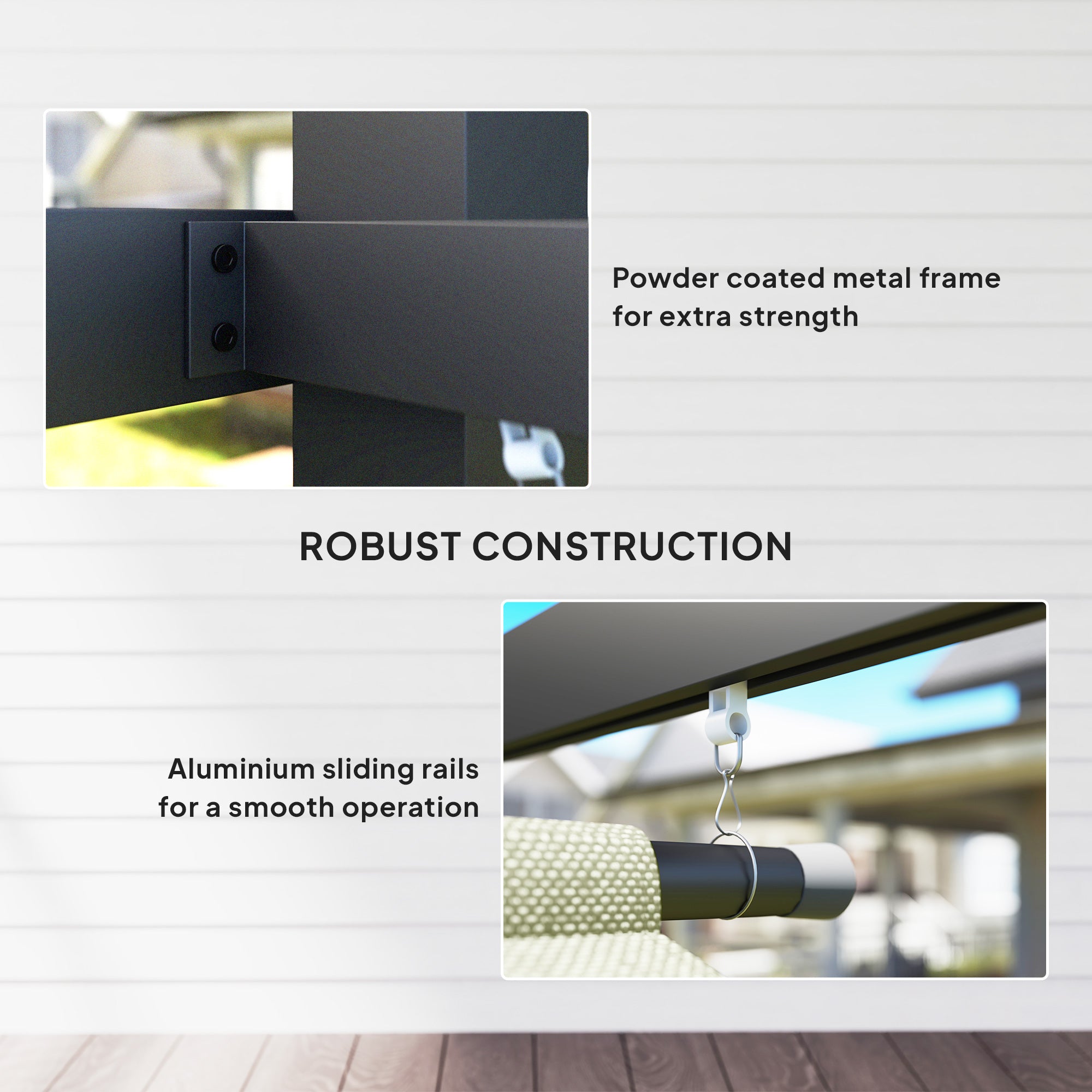 3 x 4m Metal Pergola with Retractable Roof and UPF30+ Shade - Beige