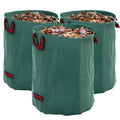 Set of 3 Heavy Duty 300L Garden Waste Bags with Handles - Green