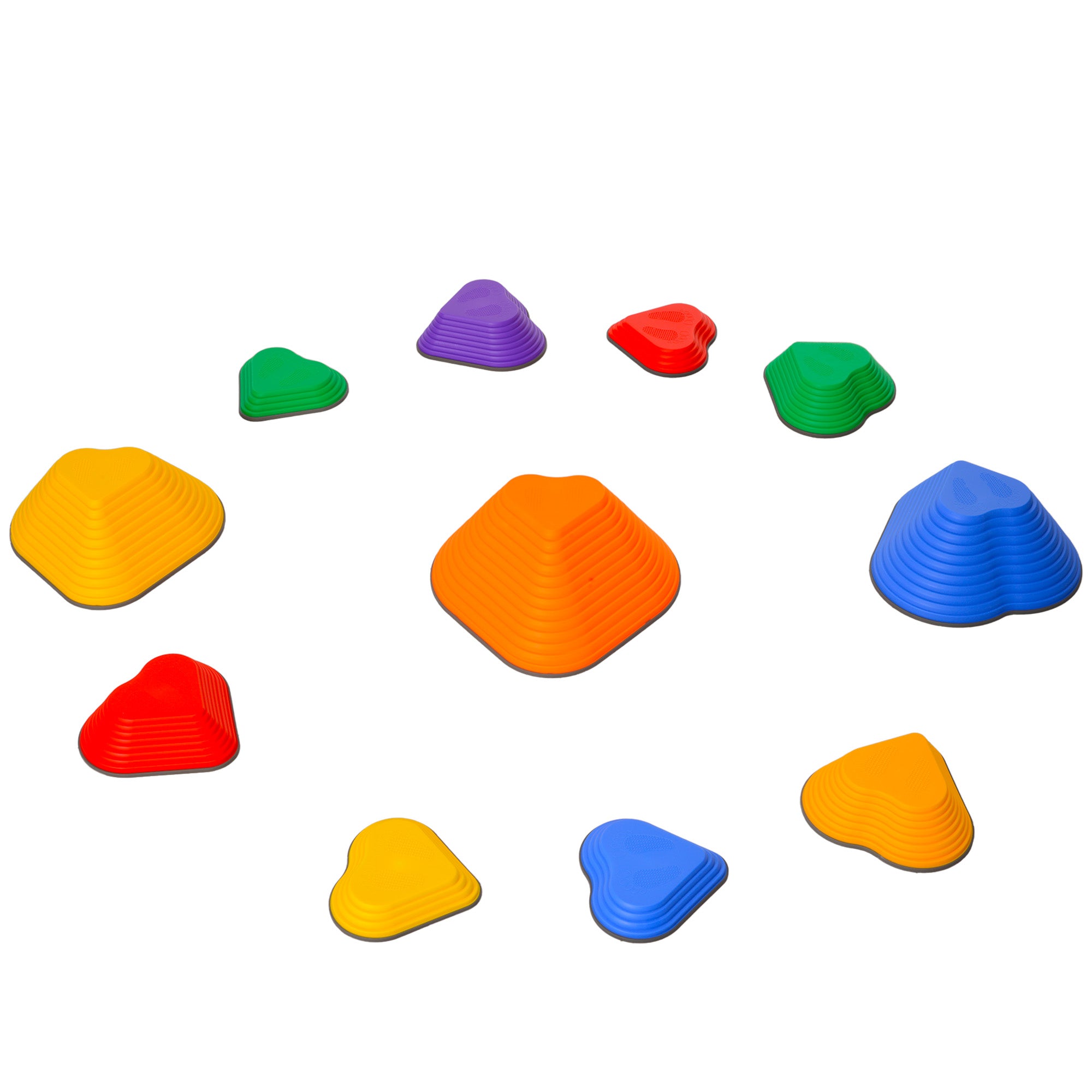 11PCs Heart-Shaped Kids Stepping Stones Balance & Motor Skills, Multicoloured