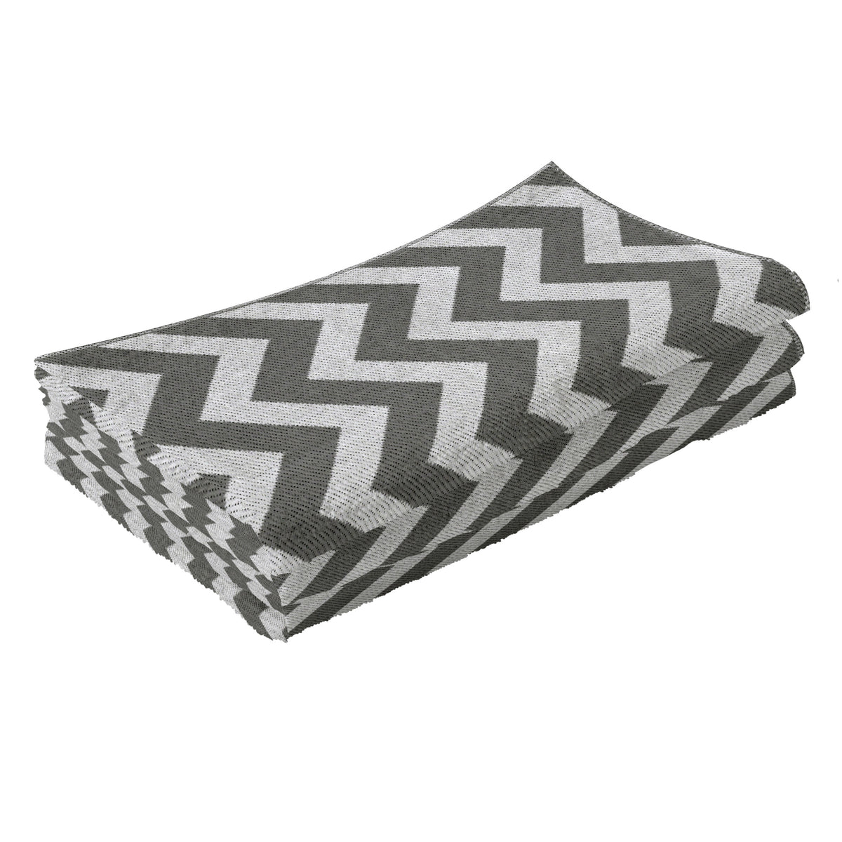 Waterproof Outdoor Camping Rug Mat 182x121cm Reversible - Light Grey White