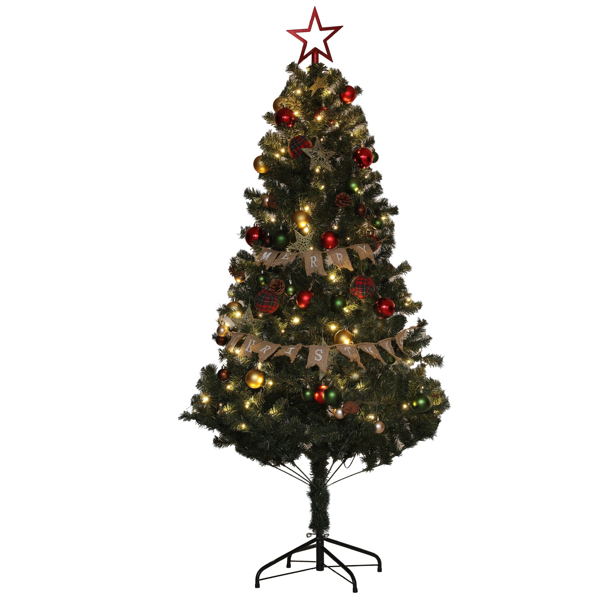 6ft Pre-Lit and Decorated Christmas Tree