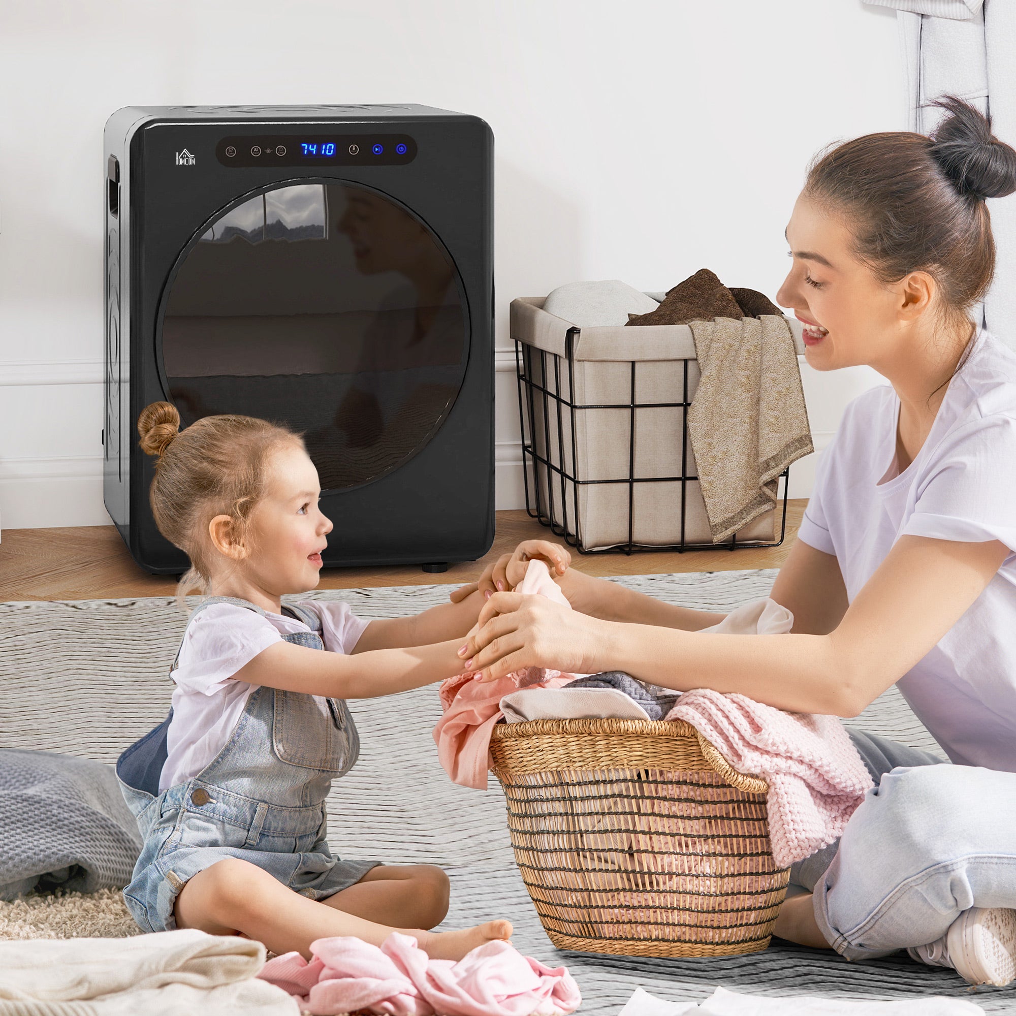 4kg Compact 40-60℃ Tumble Dryer - Black