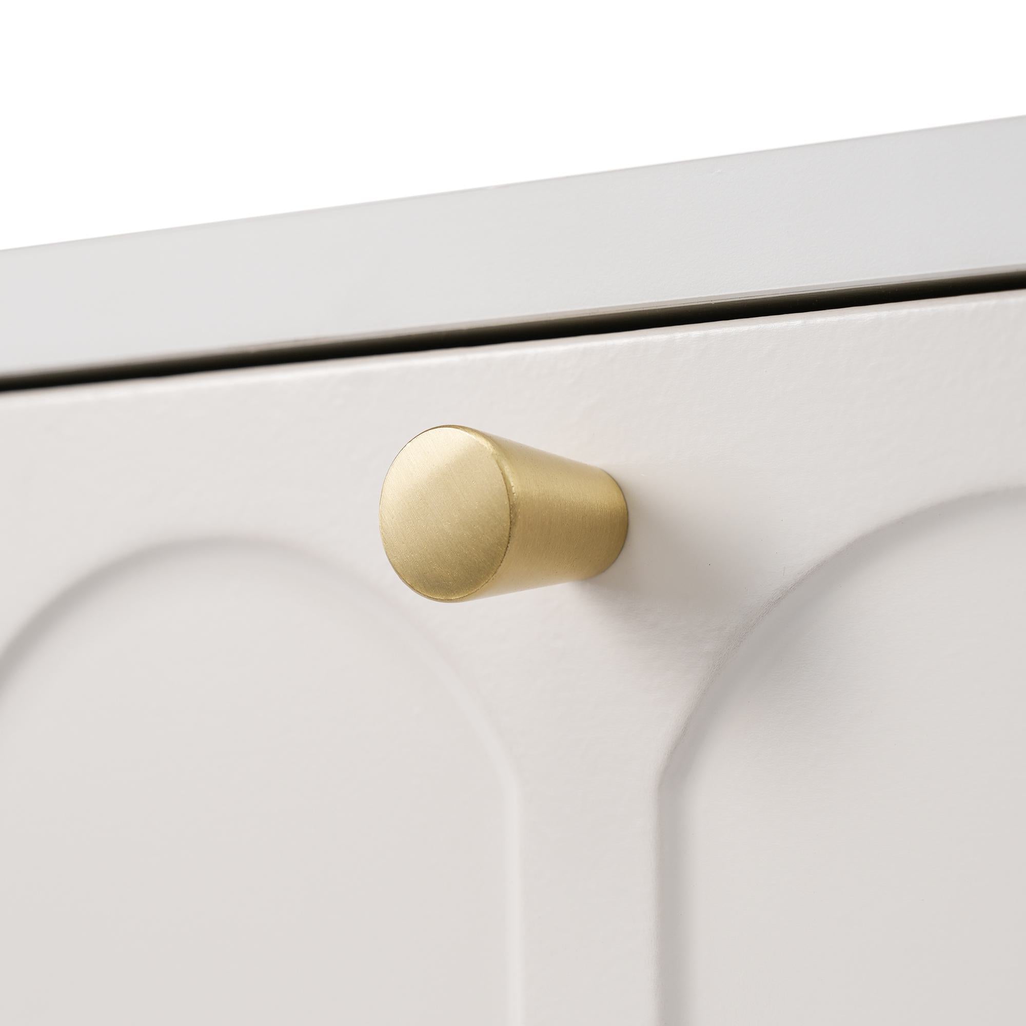 Space-Saving Dressing Table with 2 Drawers - White