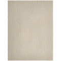 Modern Geometric Rug, Thick Plush, Non-Slip, 160 x 120 cm – Cream, Living Room/Bedroom/Office